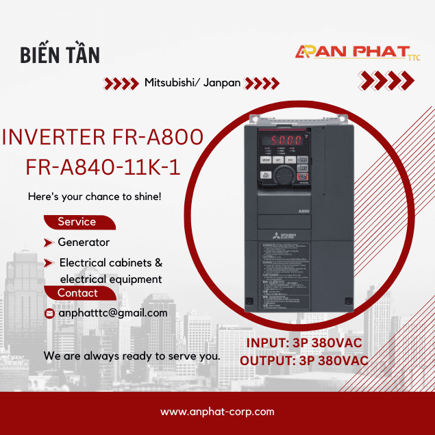 Biến tần Mitsubishi FR-A840-11K-1 11kW 3 Pha 380V