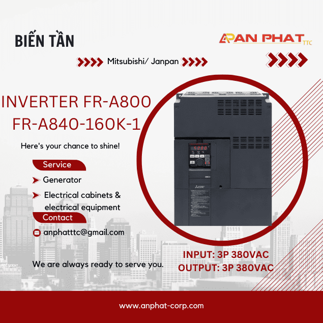 Biến tần Mitsubishi FR-A840-160K-1 160kW 3 Pha 380V