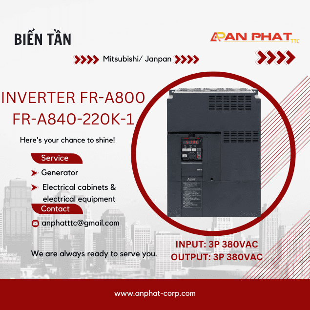 Biến tần Mitsubishi FR-A840-220K-1 220kW 3 Pha 380V