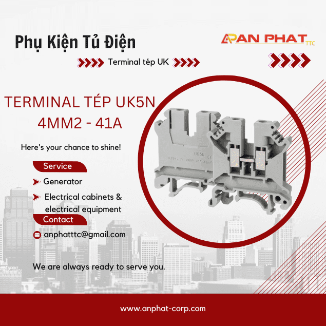 Terminal tép UK5N - 4mm2 - 41A