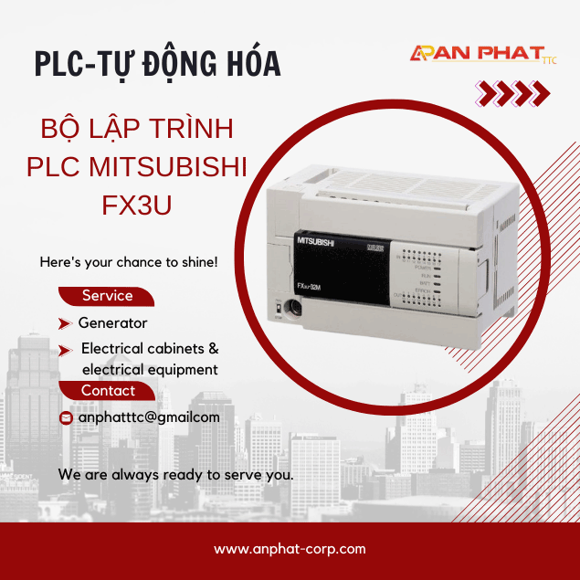 Bộ lập trình PLC Mitsubishi FX3U-16MR/ES