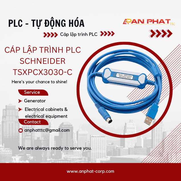 Cáp lập trình PLC Schneider TSXPCX3030-C