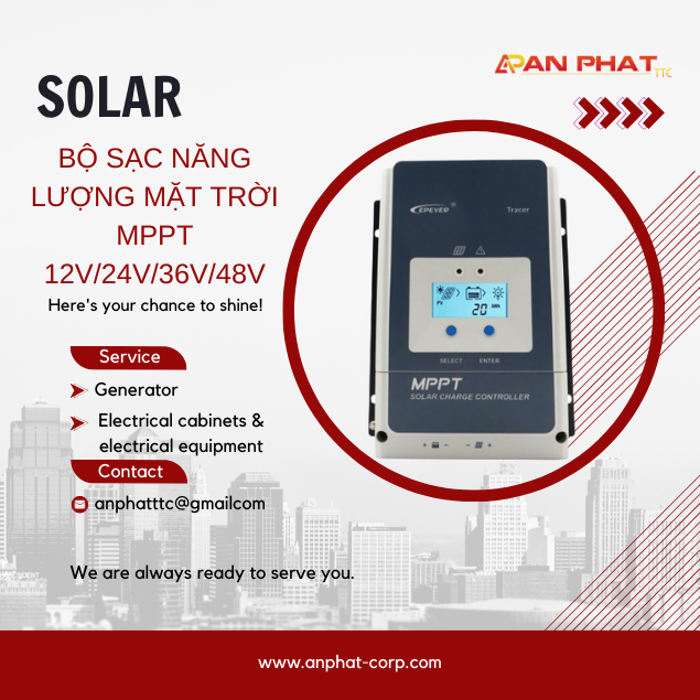 Bộ sạc NLMT MPPT 12V/24V/36V/48V 60A